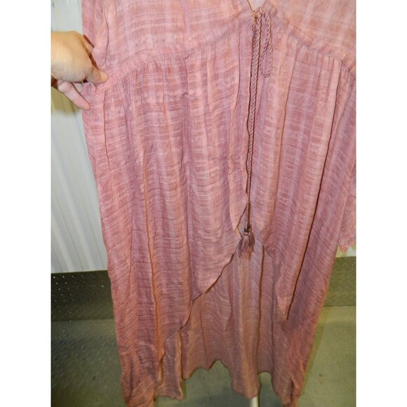 Ariat Womens XL/XXL Dusty Pink Sheer Duster Kimono Cover-Up Bell Sleeve Wrap - Picture 13 of 16
